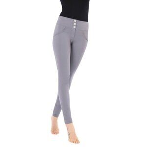Freddy Womens Small Diwo Pro Mid Rise Full Length Shaping Compression Pant Grey